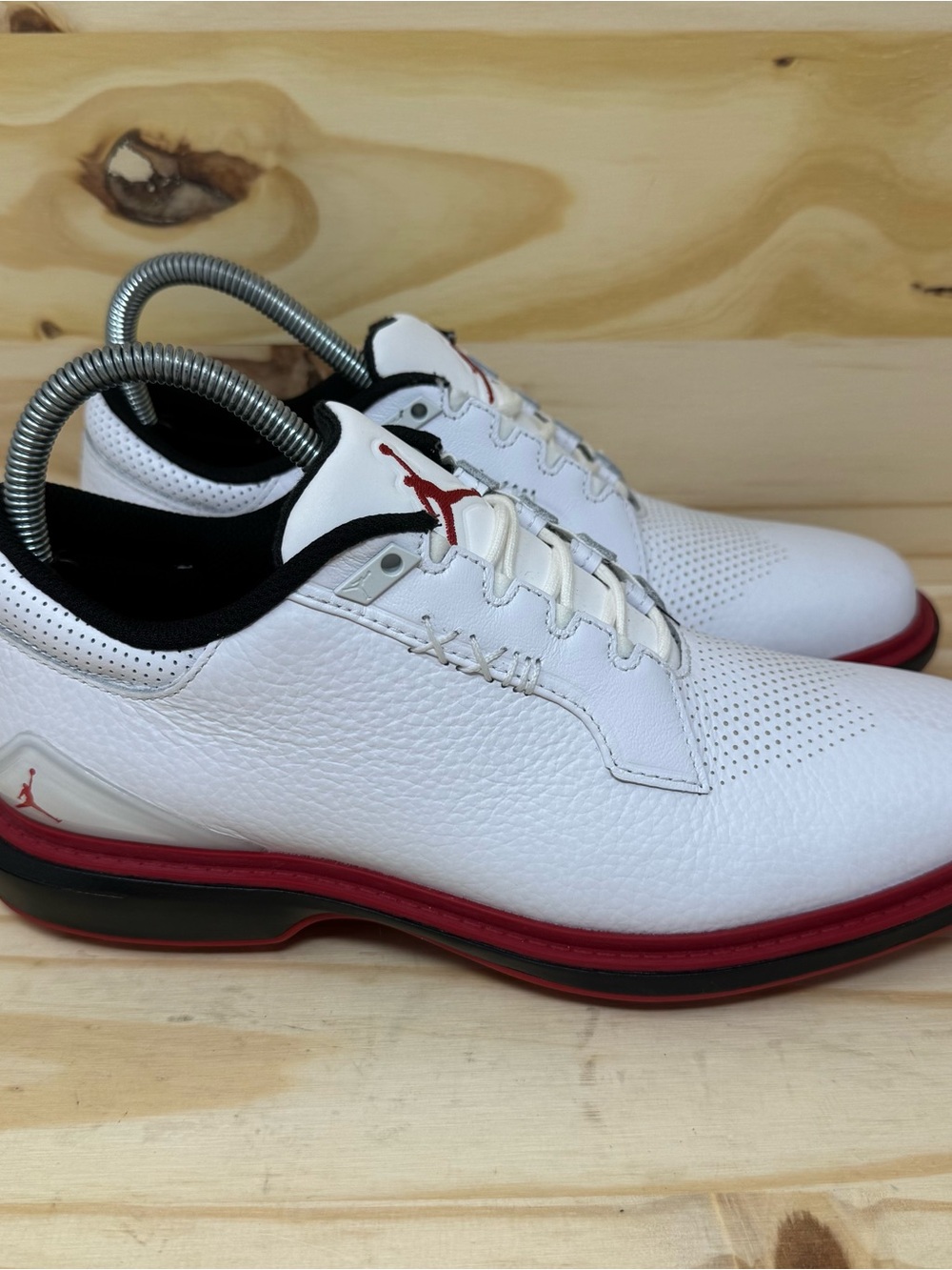 Jordan ADG 5 Golf White Black Varsity Red Golf Shoes FQ6642-103 Men's Size 7.5